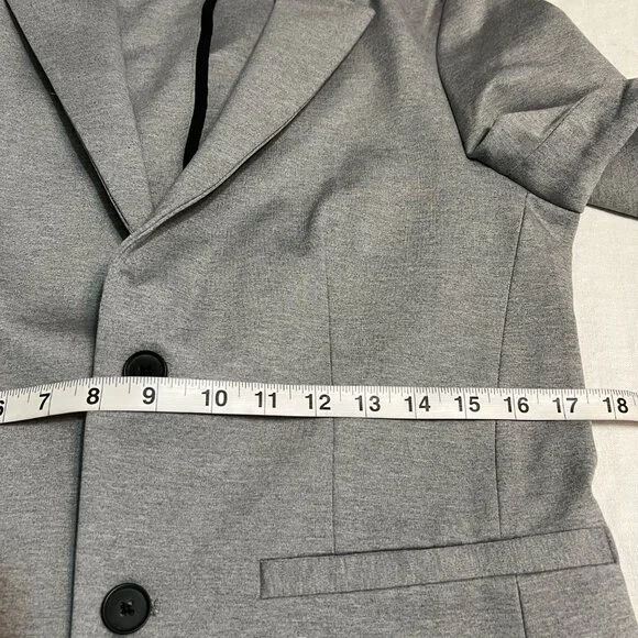 Zara Men's Blazer Gray Two Button Size Small /38R Sport Coat - Picture 8 of 11